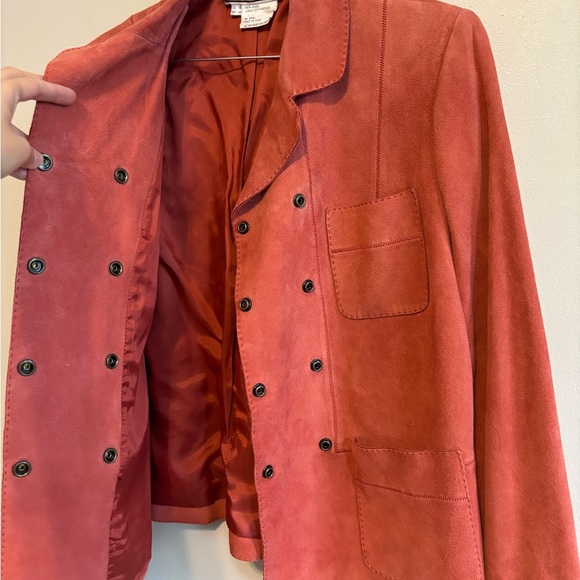 Y2K Vintage Whimsy Romantic Fairy Women's Suede Rust Leather Jacket Small Medium - Picture 11 of 15